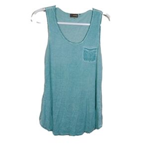 Crosby Semi Sheer Blue Tank Top Large